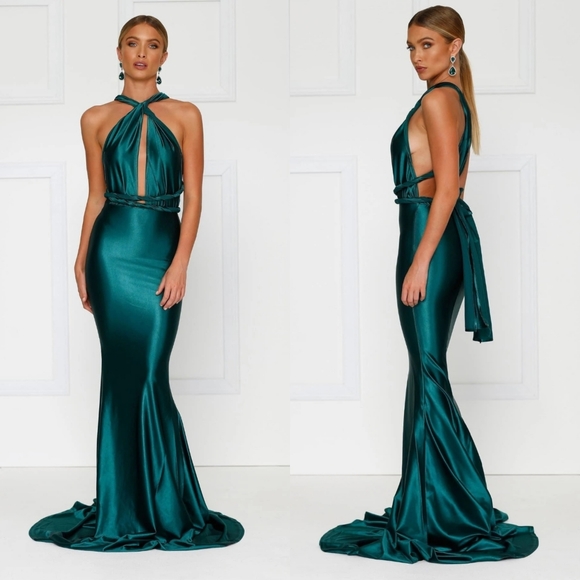 Alamour The Label Lena Dress Emerald - Picture 2 of 3